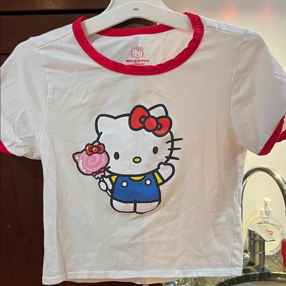 Hello Kitty White and Red Short Sleeve Tee